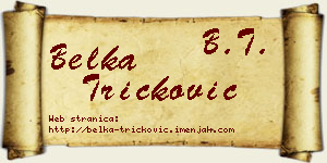 Belka Tričković vizit kartica